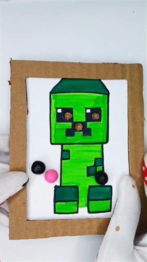 Minecraft creeper pinball game #challenge #minecraft
