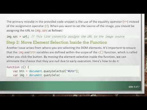 Solve the TypeError: Cannot read property 'src' of null in JavaScript API Calls