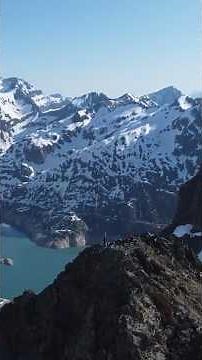 SHORT Pointe de l'Ifala Drone images of the Finhaut summit Emosson dam Les Perrons Valais