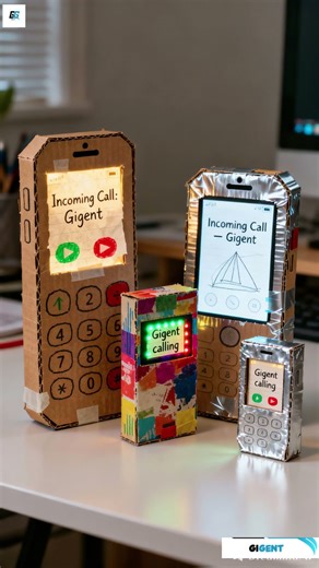 Four Cardboard Phone Incoming Call #ringtone #fakecall #smartphone #callscreen