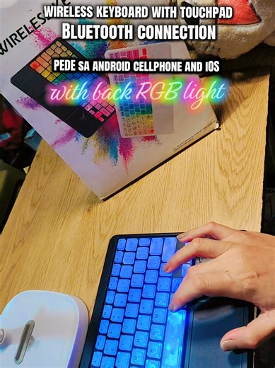 Goojodoq wireless keyboard bluetooth connection compatible with Android, iOS, laptop and PC with RGB backlight #goojodoq #goojodoqkeyboard #wirelesskeyboard #keyboard ##bluetoothkeyboard