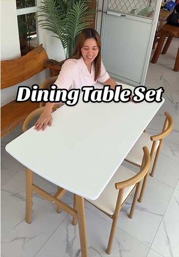 Stylish Dining Table Set: 140cm Table & 4 Chairs
