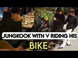 Jungkook Spotted riding his Bike with V in Busan, JK V Hangout in BIKE