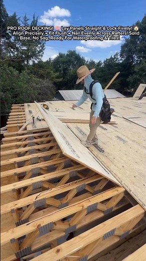 GENIUS TRICK! ⚡ Install OSB Roof Sheathing Fast, Flat & Secure! 🤯