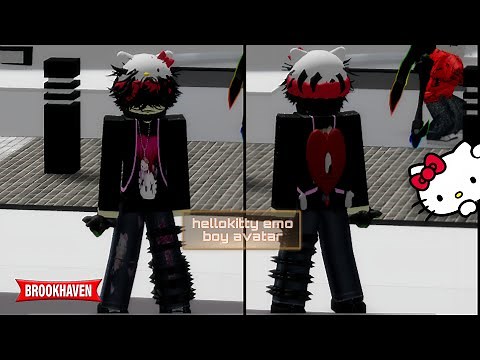 Brookhaven🏡 Hellokitty emo for Boy avatar Simple💯😹👍