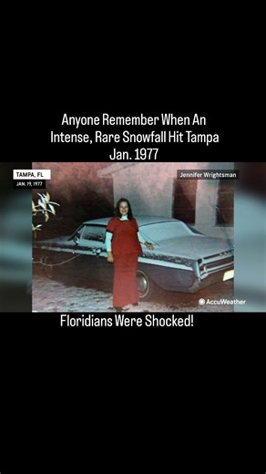 Journophotog on Instagram: "On January 19, 1977, Tampa, Florida, experienced a historic and shocking, measurable snowfall of approximately 0.2 to 2 inches, marking the first time in local history that snow was reported in the area. The rare snowfall was triggered by an Arctic front whichncaused widespread traffic, over 200 accidents, 79 hospitalizations and significant crop damage to the local agricultural industry, including a loss of roughly 30% of the $1.4 billion citrus crop. It was the firs
