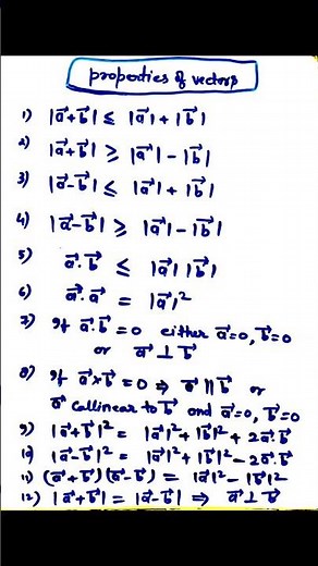 properties of vectors | vector important formula and tricks | revision #vectors