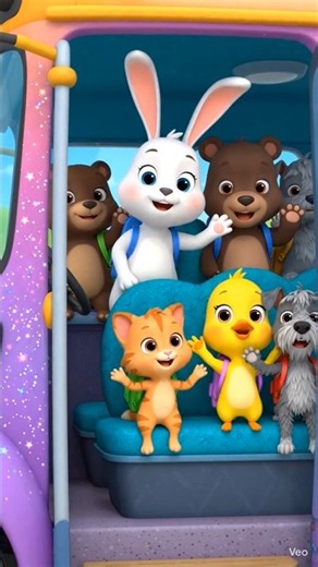🐰🚌The Little Bunny Magic School Bus #preschoollearning #shorts #fyp #cocomelon #kidyoutuber