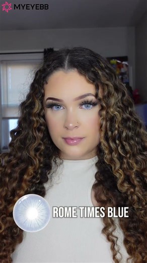 MYEYEBB Rome Times Blue Prescription Colored Contact Lenses