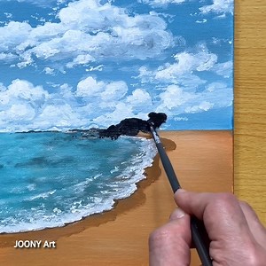 430K views · 4.8K reactions | Spring Seascape Acrylic Painting #art #painting #acrylicpainting | Joony art | Facebook