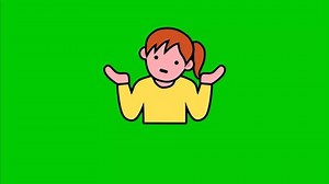 Cartoon Character Shrugging Animation On Green Stock Footage Video (100% Royalty-free) 3770277323 | Shutterstock