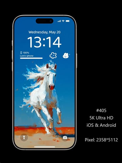 White Horse Running Wallpaper – Minimal Blue Sky Background, Motivational Wall Art #405 - Etsy