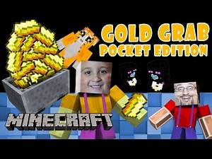 Minecraft PE: Dad vs. Son GOLD GRAB - Baby Enderman Found? (Multiplayer Face Cam iOS Server)
