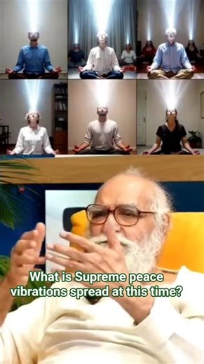 how much percentage of Supreme Peace vibrations are spread at this time? ‪@bapujidashrathbhaipatel‬