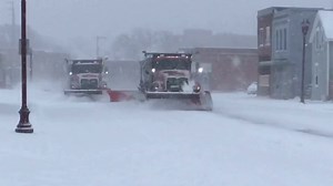 The snow has arrived! Mankato's snow plow drivers Steve Morrison and Dan Baker team up to clear snow from Front Street. Now's a great time to subscribe to Mankato snow alerts: mankatomn.gov/subscribe | City of Mankato, Minnesota Government