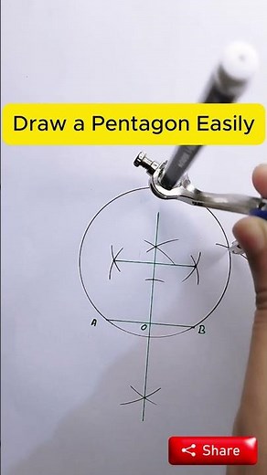Draw a Pentagon! #shorts #geometry #pentagon