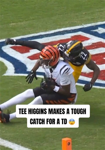 what a throw! what a catch! 🤩 #teehiggins #cincinnatibengals #nfl | bengals vs steelers