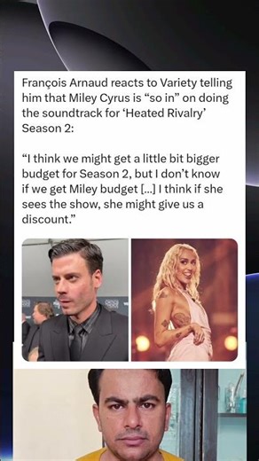 François Arnaud Jokes About Miley Cyrus Possibly Doing the Heated Rivalry Season 2 Soundtrack