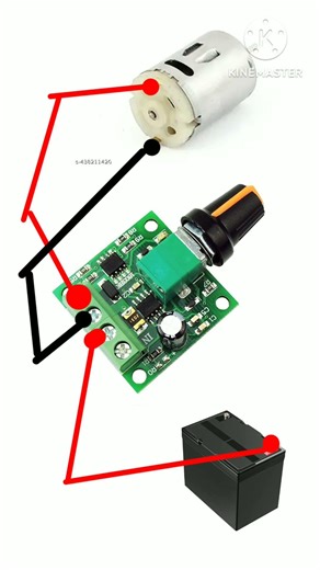 PWM Module + Motor + Battery Connection Diagram ⚙️ #diytech #techshorts #arduinotraining #yt #tech