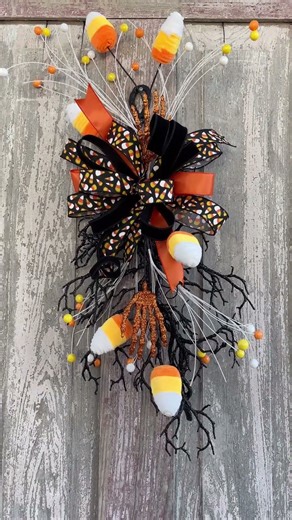 Halloween Glitter Twig Swag Tutorial | How to Make a Sparkly Spooky Swag