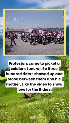 This amazing Patriot Guard riders protecting American Soldiers Funeral ❤❤