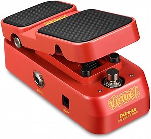 Donner Gitarre Wah Pedal, 2 in 1 Wah Volume Pedal, Mini-Vintage-Elektrogitarren-Effektpedal mit aktivem Wah-Wah-Lautstärkeregler, Leichtes Gitarrenpedal