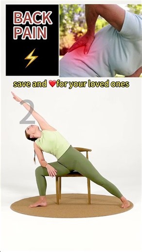 Get Instant Back Pain Relief with Chair Yoga Exercises #backpainrelief #yogatips