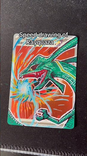 Speed drawing of a Rayquaza custom!