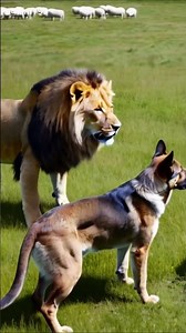 German Shepherd’s Brave Battle: Defending the Flock Against Fierce Lions