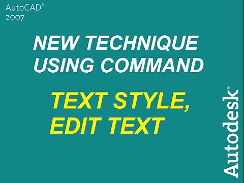 AutoCAD 2007 TUTORIALS -38- Text Style, Multiline Text, and Edit Text