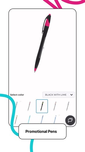 Printing • Stickers • Business Cards | Promotional pens that keep your brand in hand and top of mind. Available colors: Black with light blue, fuchsia, lime green, orange,... | Instagram