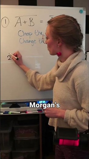 De Morgan's Theorems Explained Simply ! #booleanlogic