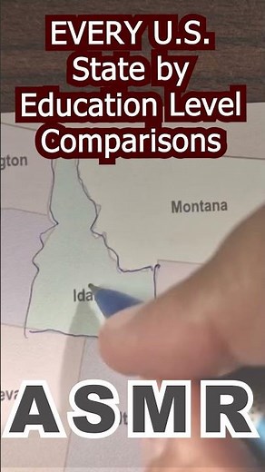 U. S. States by Education Level Comparisons with Facts | #asmrfacts #usstate