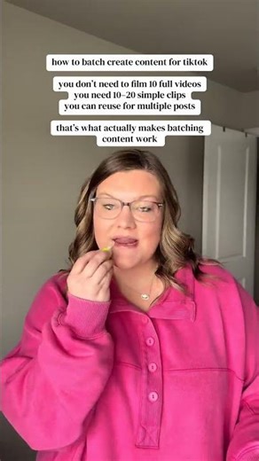 Most people think batching means sitting down and filming a bunch of full videos