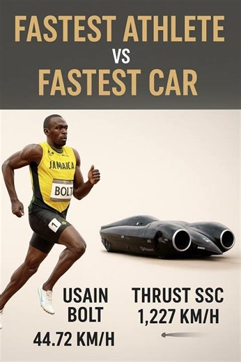 Fastest Athlete vs Fastest Car | Speed Comparison 2025