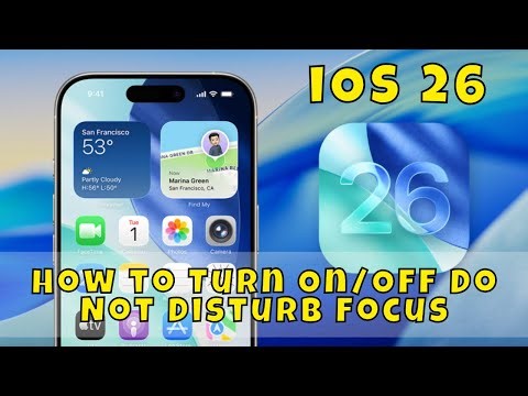 How to Turn On/Off Do Not Disturb Focus iOS 26