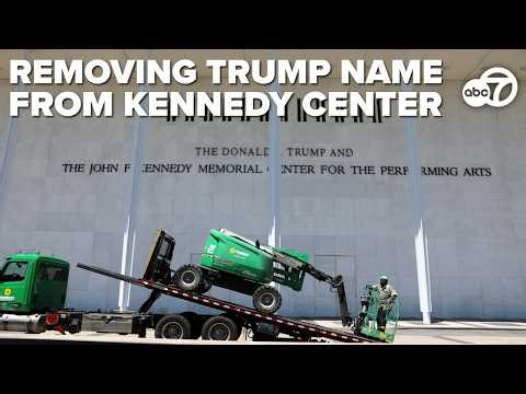 🔴LIVE | Crews set to remove Trump's name from Kennedy Center