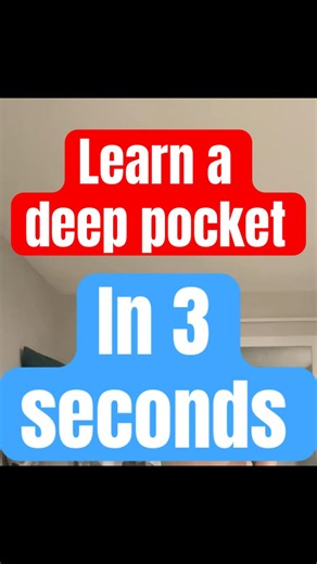 Learn a deep pocket in 3 seconds before bed time (clean release not included)