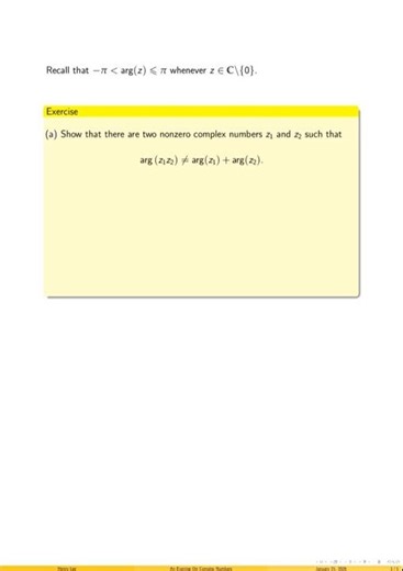 An Exercise on Complex Numbers #maths