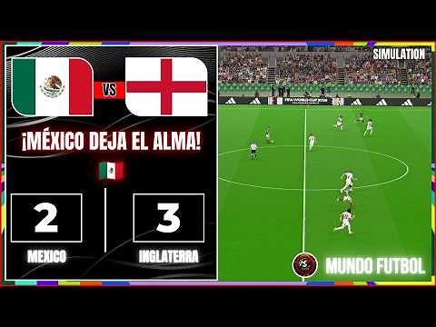¡PARTIDAZO DE LOCURA VIRTUAL! Inglaterra vence 3-2 a México en unos Octavos dramáticos 😱 (Gameplay