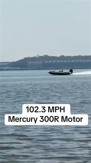 102.3 mph. Fully loaded bass boat. First 300R Mercury ever mounted. 🚀 #riverfishing #mercurymarine #fishinglife #boat