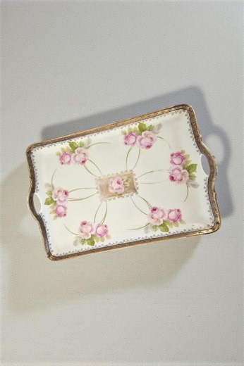Antique PM Bavaria Porcelain Moschendorf Factory Handled Serving Tray - Etsy