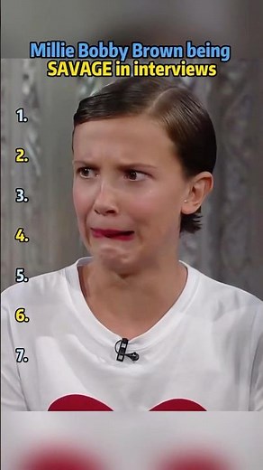 Millie Bobby Brown being SAVAGE in interviews. #milliebobbybrown
