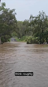 There's a bridge there somewhere! Rain continued to bucket down this morning in the South Burnett region. Latest: https://bit.ly/3BLXKrY Video: Stephanie Martini | Courier Mail