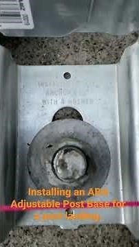 Installing an ABA Adjustable Post Base with ‪@drdecks‬ #construction #deckbuilding #deckbuilder