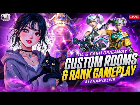 PUBG MOBILE LIVE CUSTOM ROOMS UC OR ULTIMATE RANK#day4 #5k Subscribers | A1 Anam Live | PUBG Mobile
