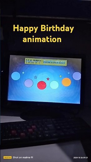 Happy Birthday animation🖥️ ll how to make happy Birthday animation in PowerPoint #shorts