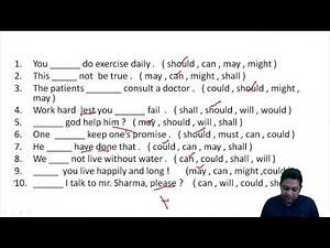 modals practice sheet 2 | खुद को check करें