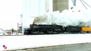 72 reactions · 11 shares | We see Big Boy 4014 from the air and the ground. What strikes me is how much steam and smoke trail behind her. It's the cold weather that causes the billowing white clouds of steam from her stack. From the Pentrex show "Big Boy Kansas City". https://rfd.video/BigBoyKC | Steam Giants | Facebook