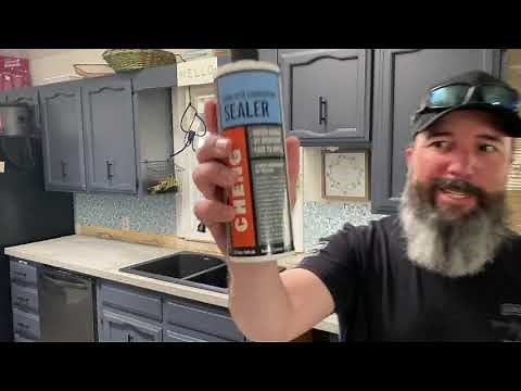 Sink install and sealing the countertop!